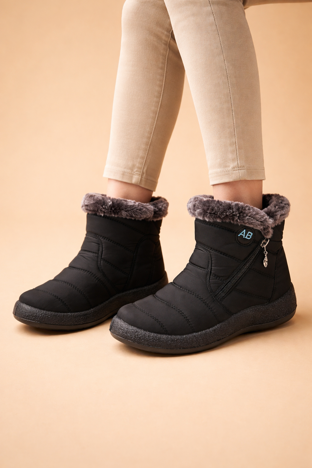 Ruby | Women's Quilted Faux-Fur Lined Winter Boots