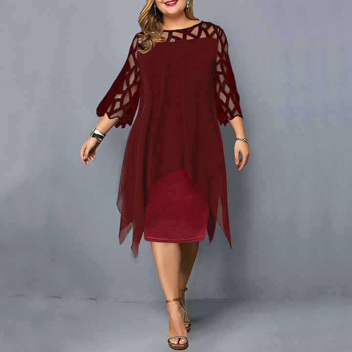 Zorina | Women's Evening Layered Midi Dress