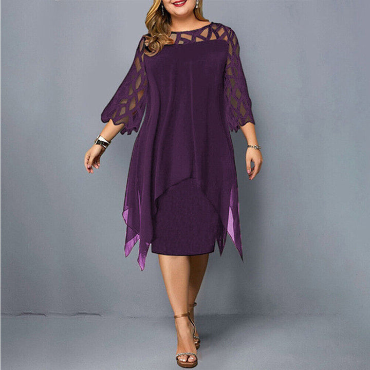 Zorina | Women's Evening Layered Midi Dress