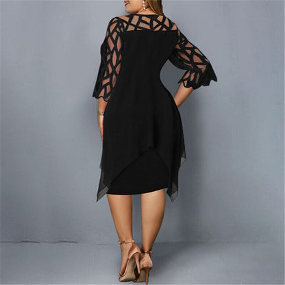 Zorina | Women's Evening Layered Midi Dress