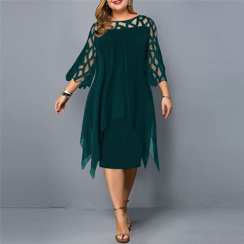 Zorina | Women's Evening Layered Midi Dress