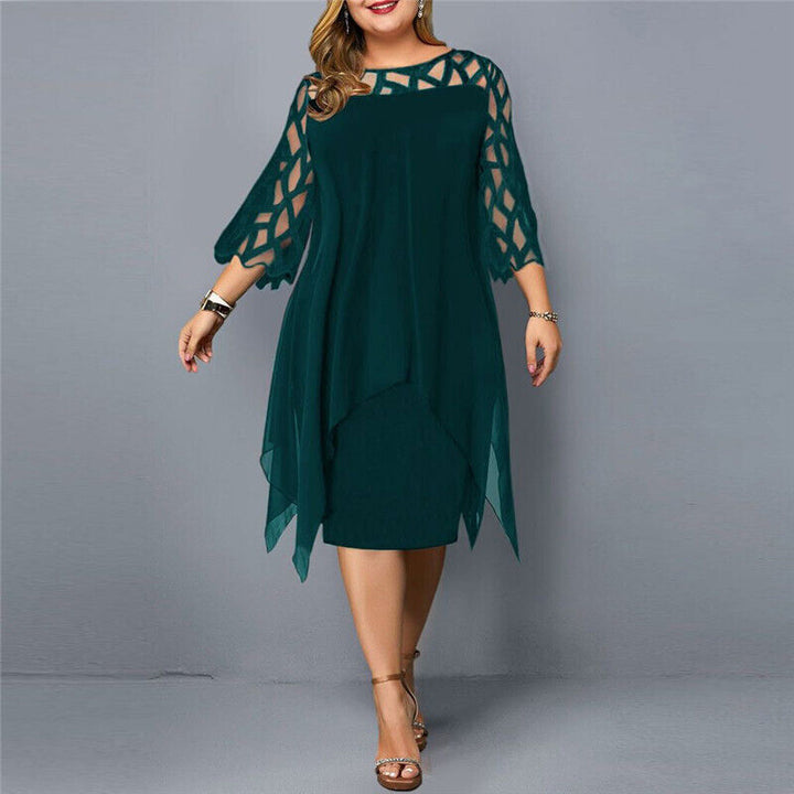 Zorina | Women's Evening Layered Midi Dress
