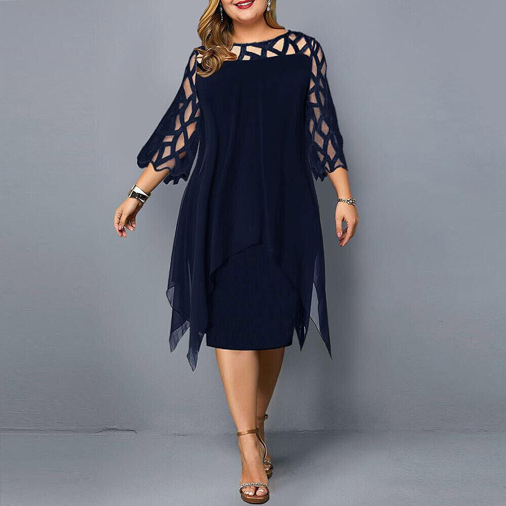 Zorina | Women's Evening Layered Midi Dress