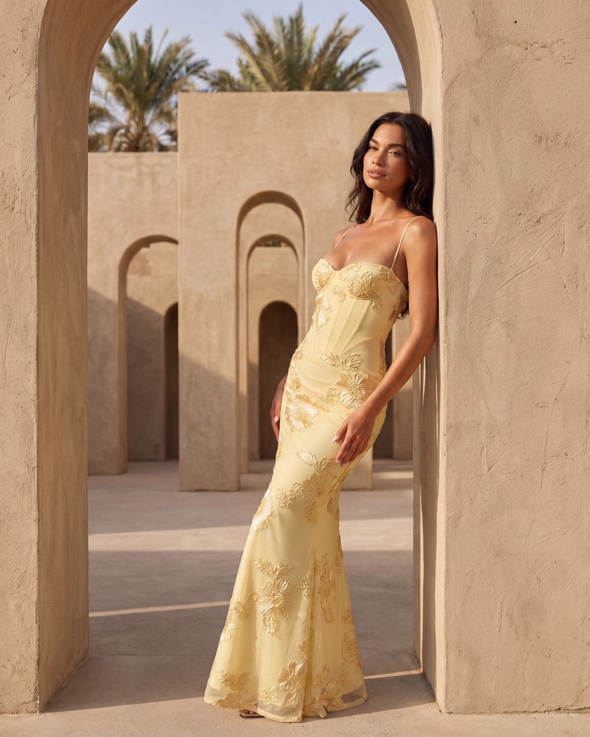 Sharon | Women's Embroided Formal Wedding Guest Dress