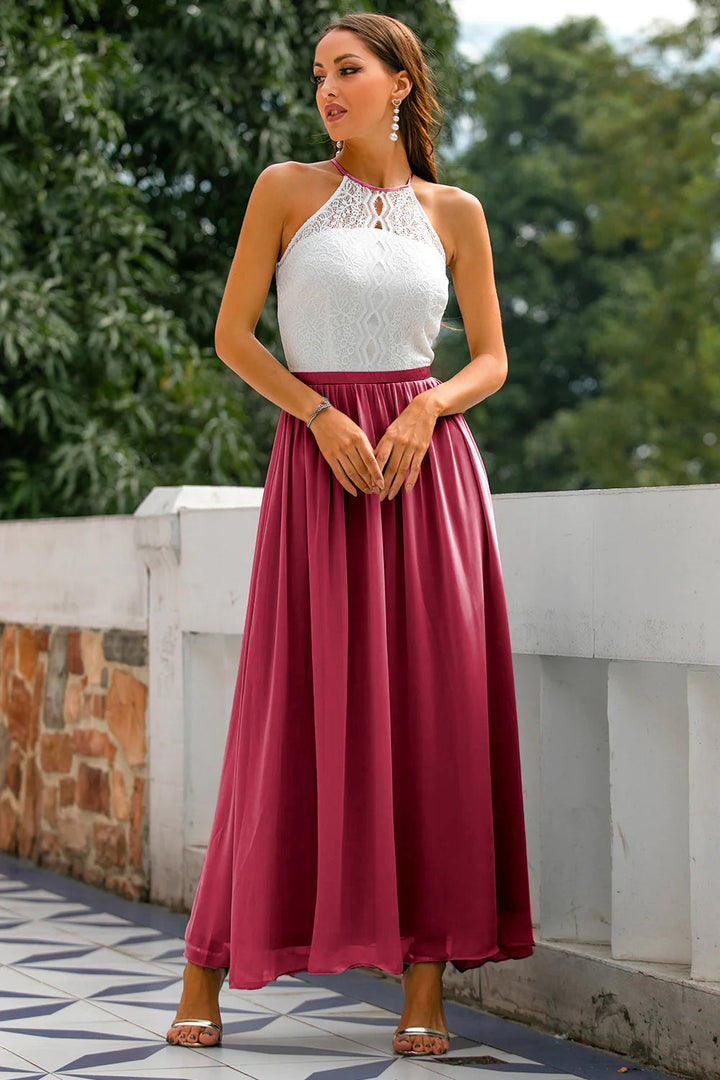 Nora | Women's Summer Contrast Bodice Maxi Dress