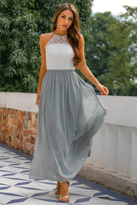 Nora | Women's Summer Contrast Bodice Maxi Dress