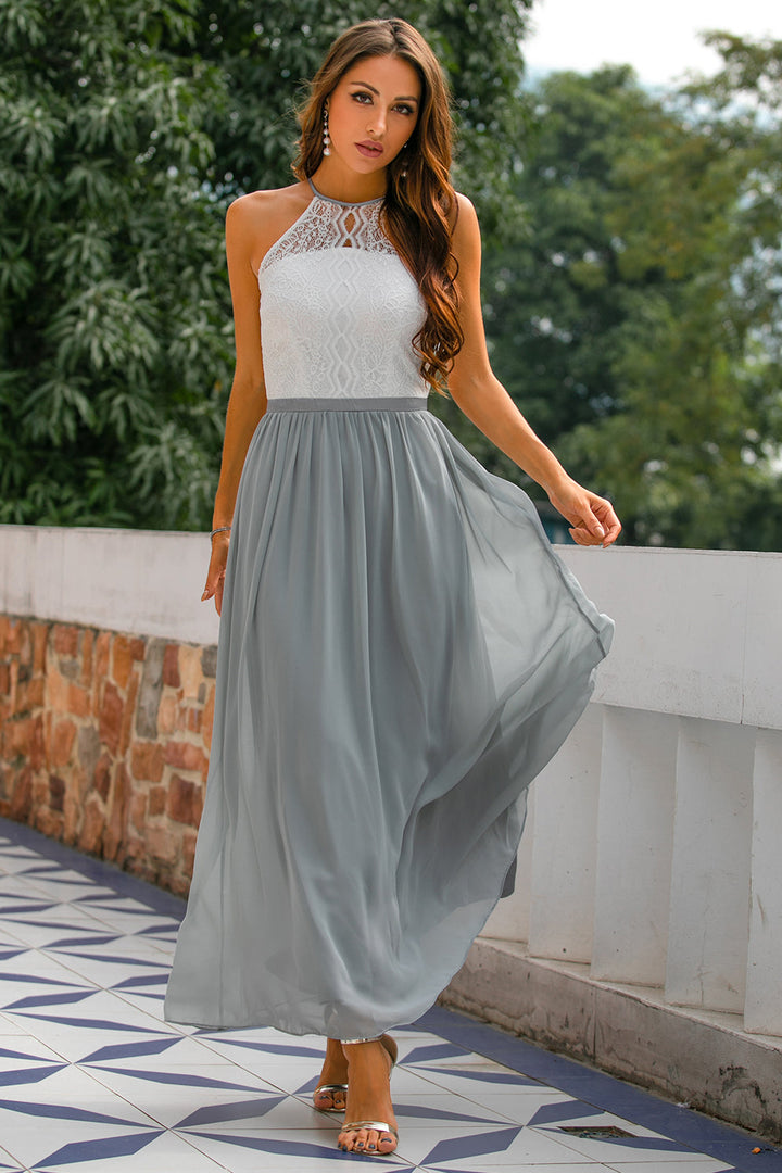 Nora | Women's Summer Contrast Bodice Maxi Dress