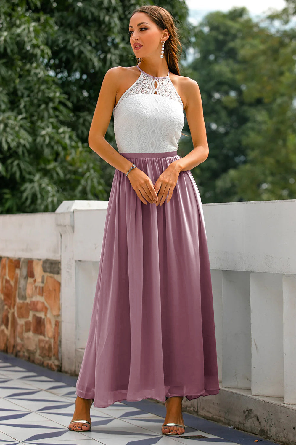 Nora | Women's Summer Contrast Bodice Maxi Dress