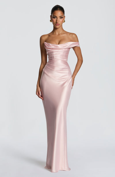 Angela | Women's One Shoulder Satin Evening Dress