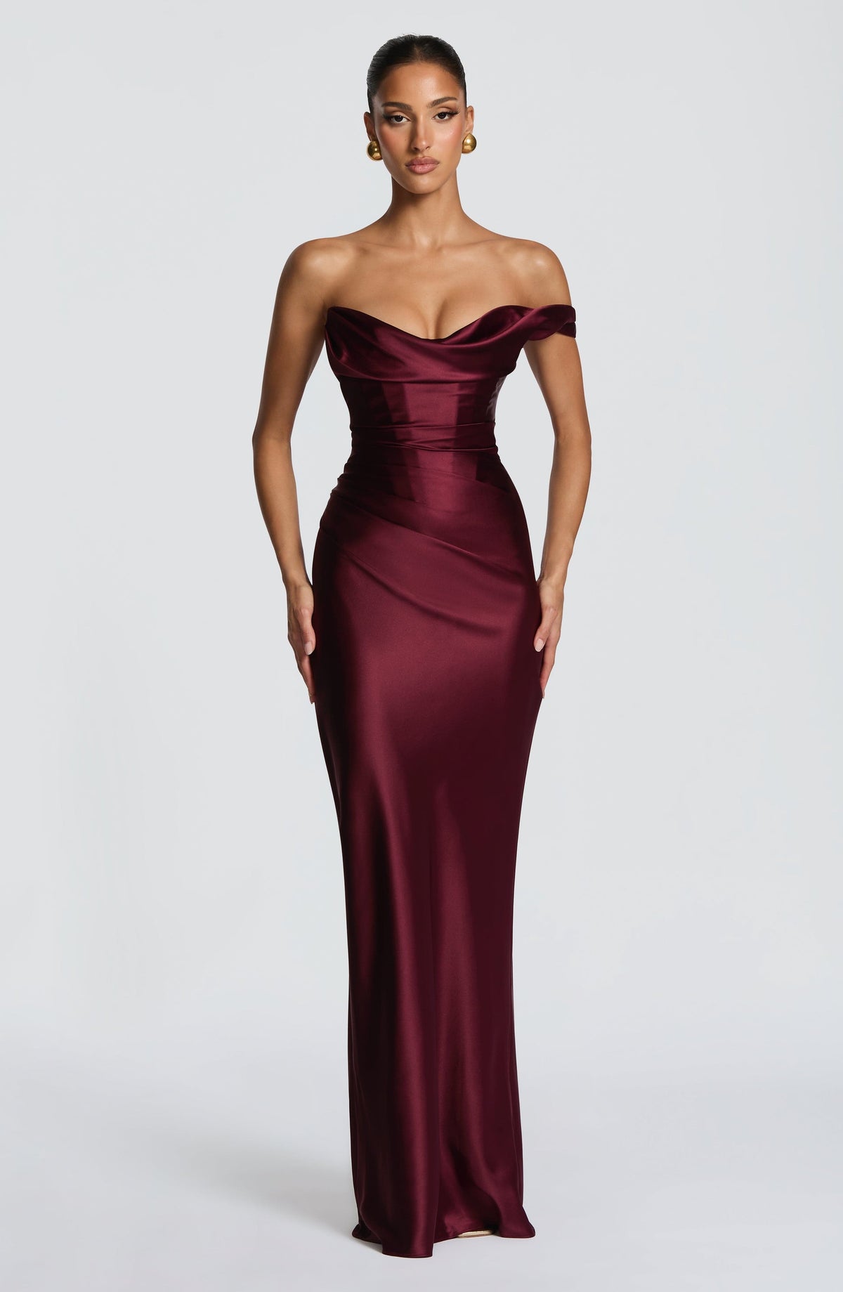 Angela | Women's One Shoulder Satin Evening Dress