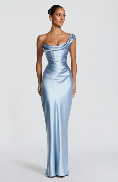 Angela | Women's One Shoulder Satin Evening Dress