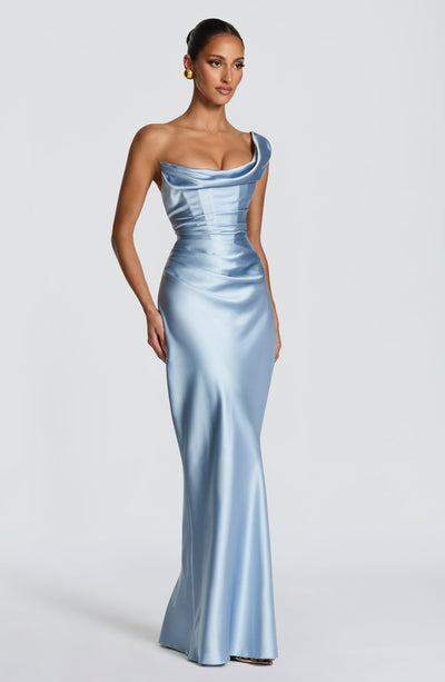Angela | Women's One Shoulder Satin Evening Dress