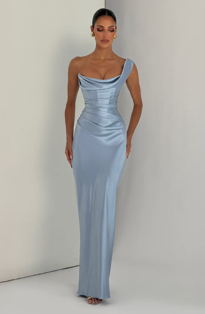 Angela | Women's One Shoulder Satin Evening Dress