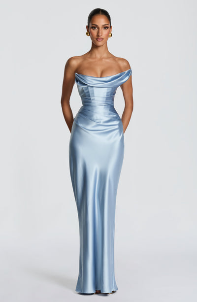 Angela | Women's One Shoulder Satin Evening Dress