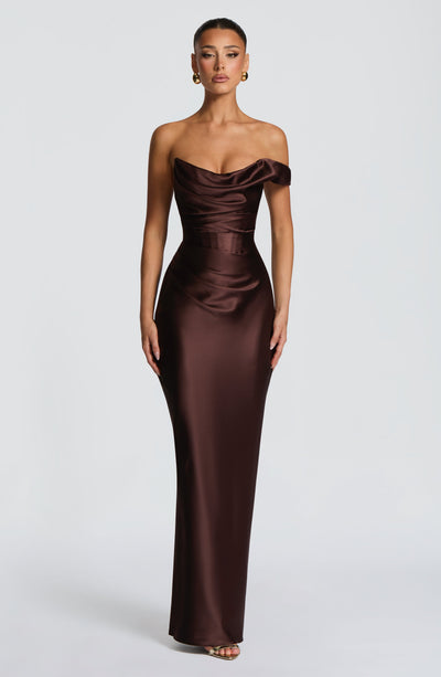 Angela | Women's One Shoulder Satin Evening Dress