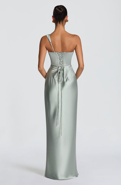 Angela | Women's One Shoulder Satin Evening Dress