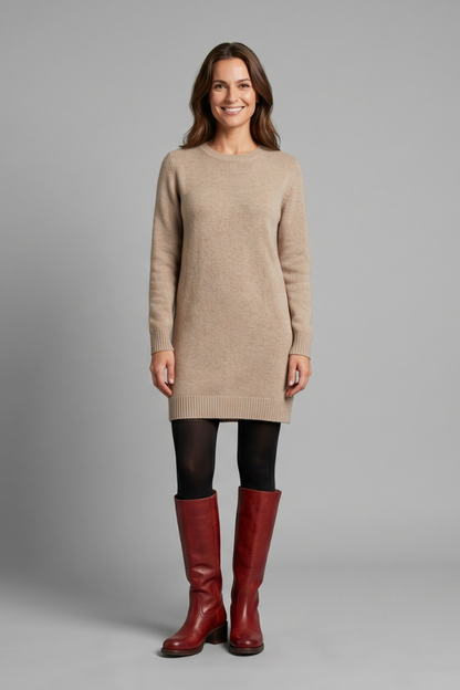 Violet | Women's Leather Block Heel Mid Calf Boots