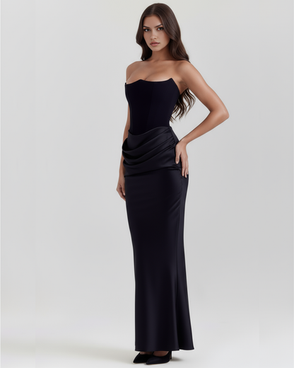 Wendy | Women's Strapless Satin Corset Evening Dress